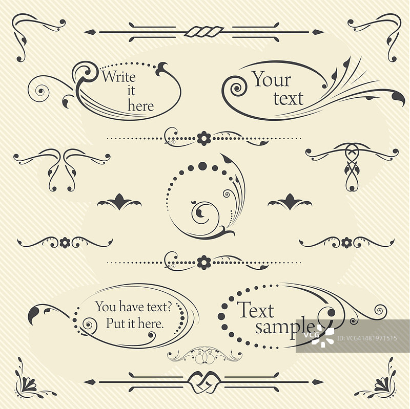 复古边框和装饰图片素材