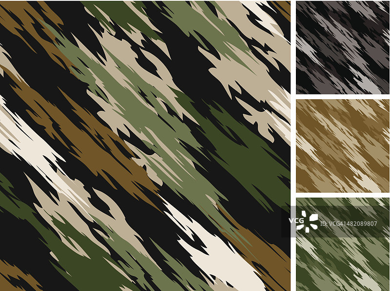 虎纹迷彩无缝图案图片素材