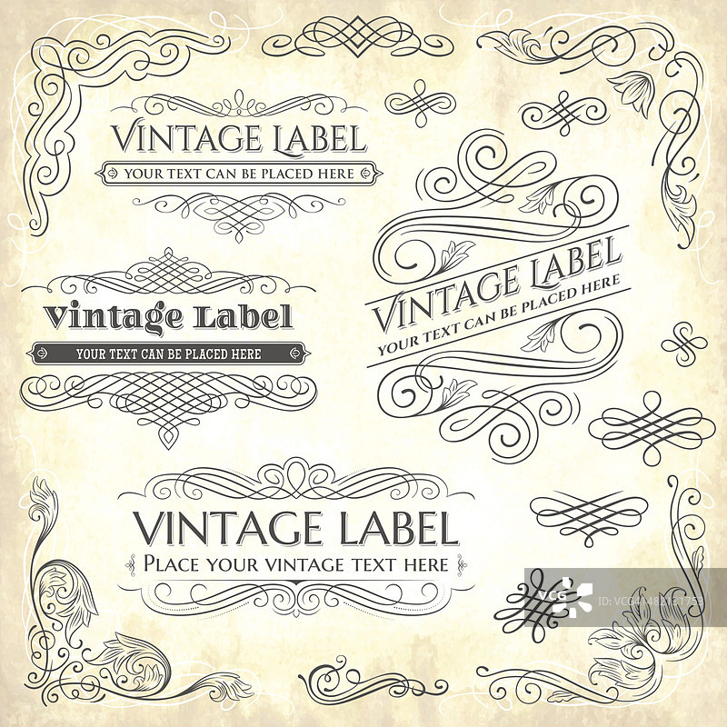 复古元素图片素材