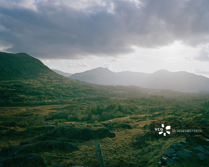 丘陵乡村景观鸟瞰图图片素材