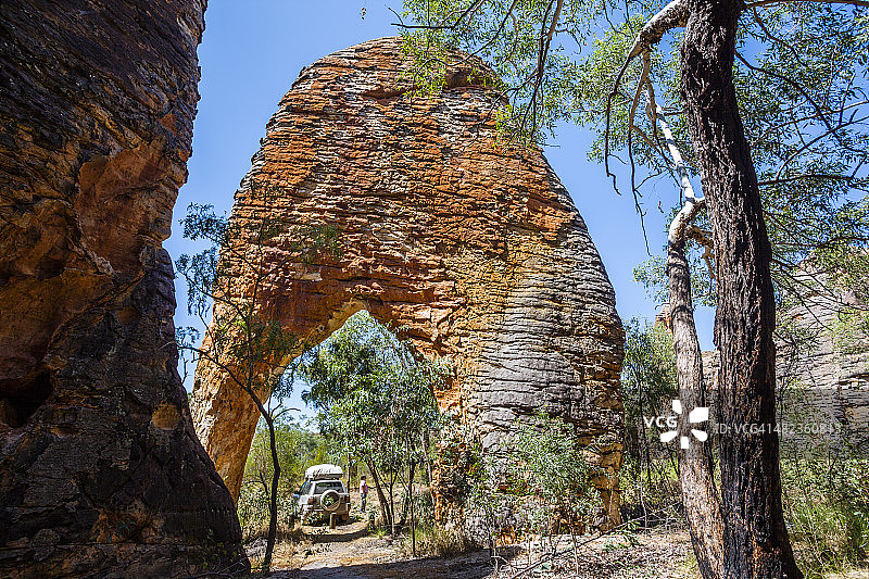 西部失落之城的天然拱门图片素材