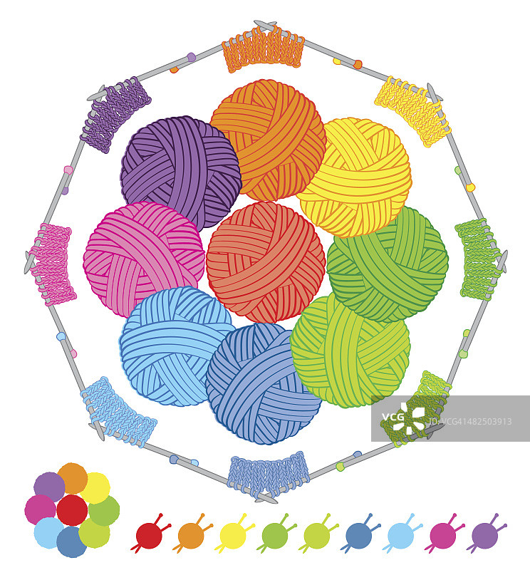 羊毛调色板图片素材