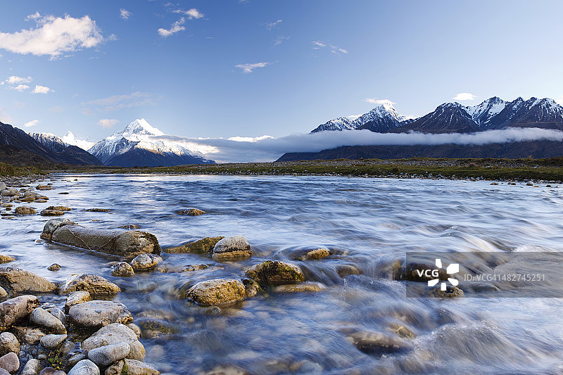 塔斯曼河谷溪流图片素材