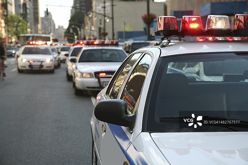 街道上的警车图片素材