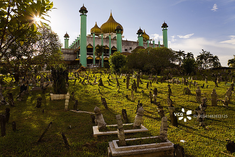 古晋的马来西亚国家清真寺图片素材