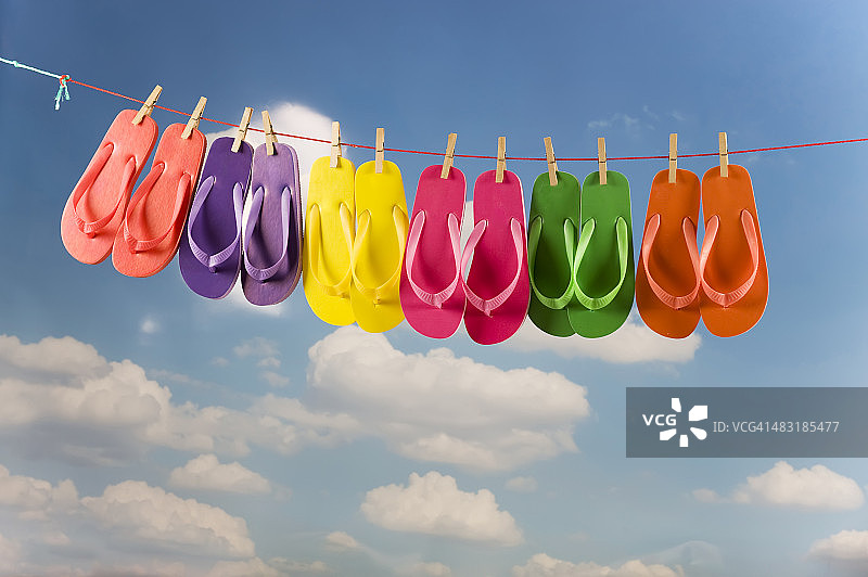 彩色人字拖图片素材