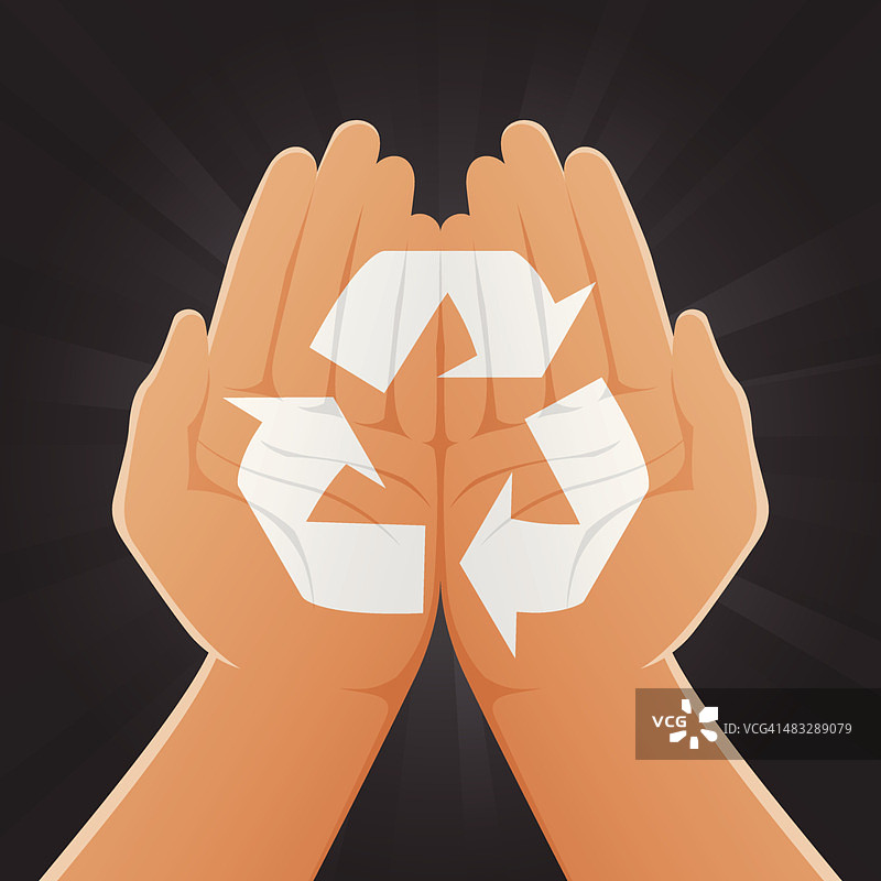 手绘回收标志图片素材