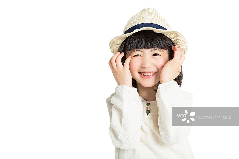 微笑的小女孩图片素材