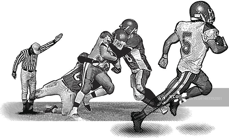 橄榄球跑卫图片素材