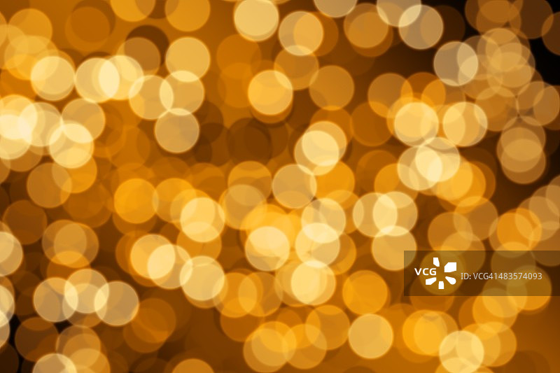 黄色散景（节日背景）图片素材