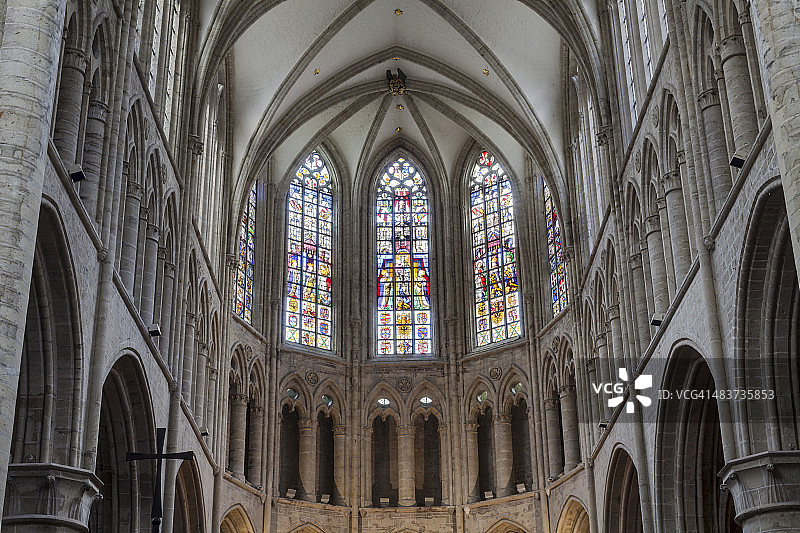 布鲁塞尔大教堂的合唱团图片素材