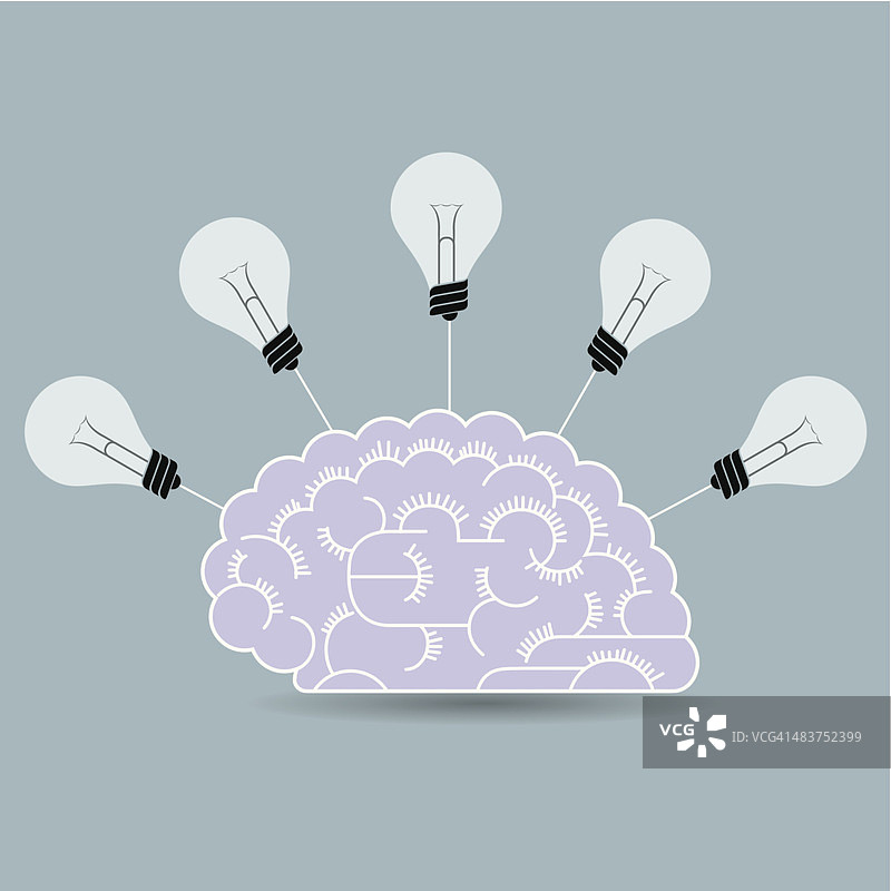 大脑概念插画图片素材