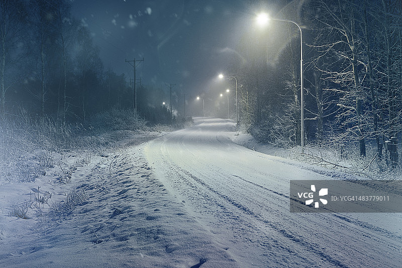 冬天的路图片素材