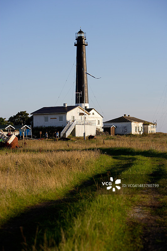 灯塔，萨雷马岛Saeaere图片素材
