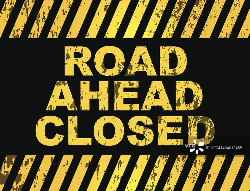 道路封闭标志图片素材