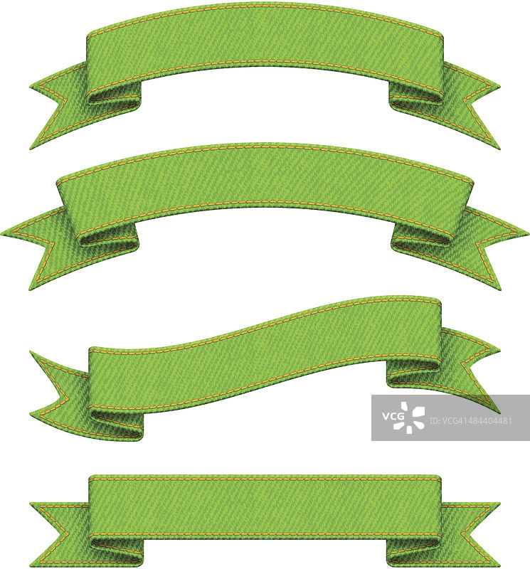 牛仔绿色丝带图片素材