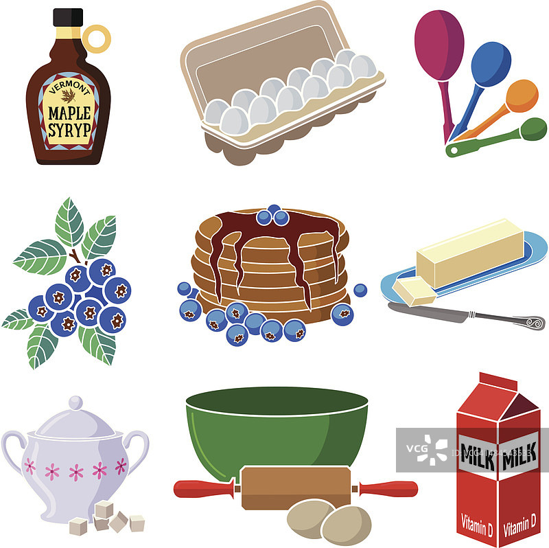 烹饪早餐薄饼图片素材