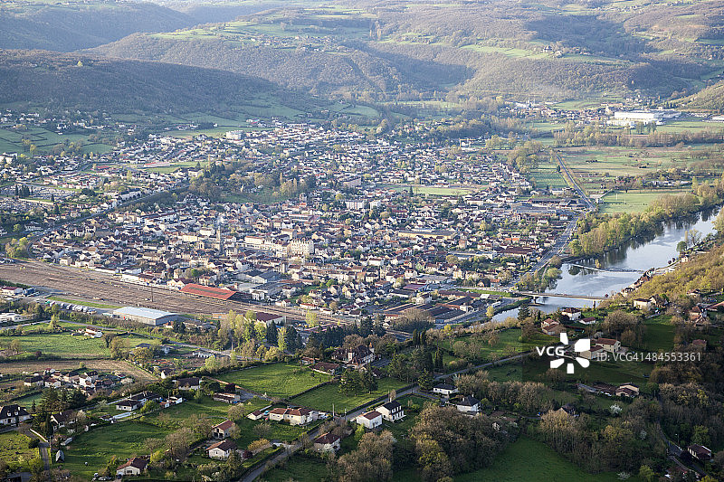 法国卡普德纳克加尔鸟瞰图片素材