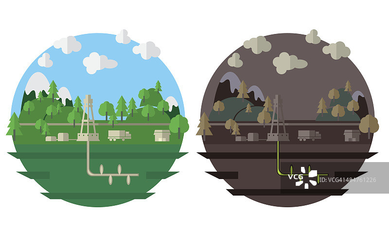 双色压裂场景图片素材