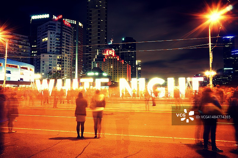墨尔本的白色夜晚图片素材