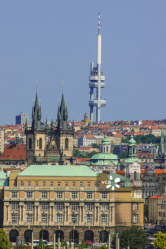 从城堡教堂钟楼看到的景色图片素材