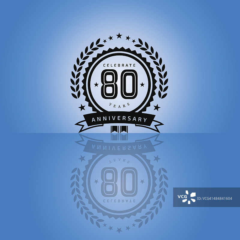 80周年纪念徽章图片素材