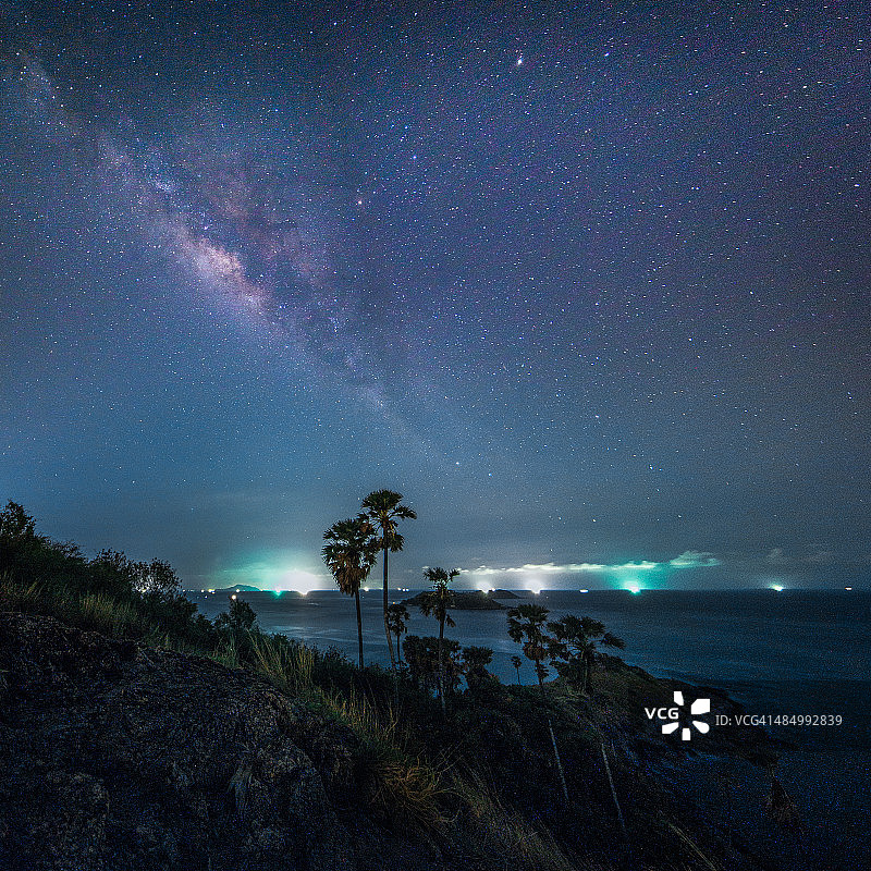 蓬贴海角的银河图片素材