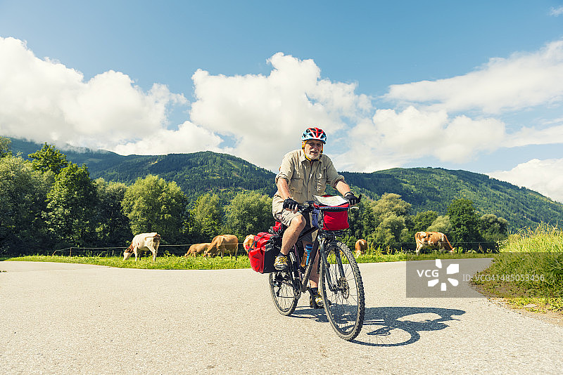 沿着德拉瓦自行车道骑行图片素材