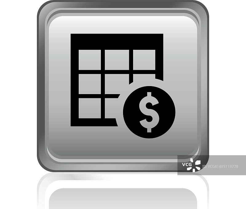 方形按钮上的日历图标图片素材