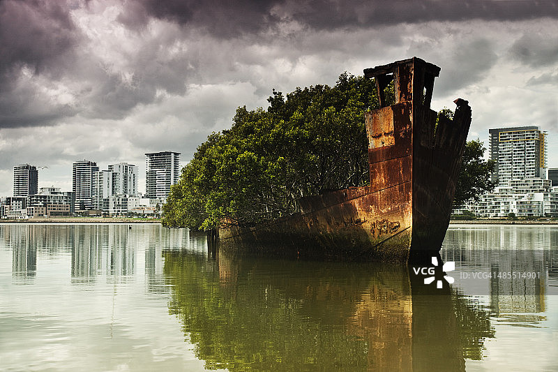 霍姆布什湾沉船图片素材