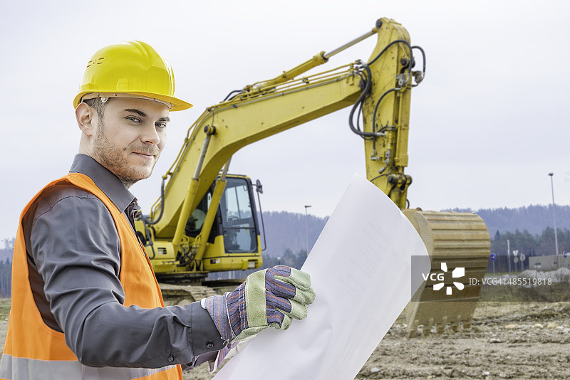 挖土机司机图片素材