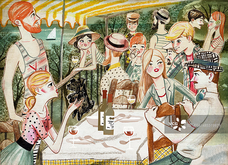 游艇午宴图片素材