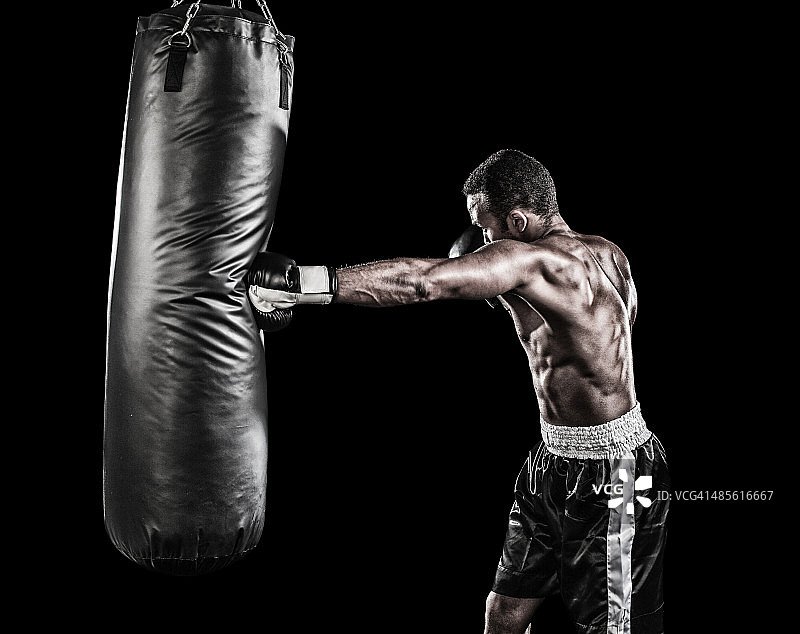 拳击手训练图片素材