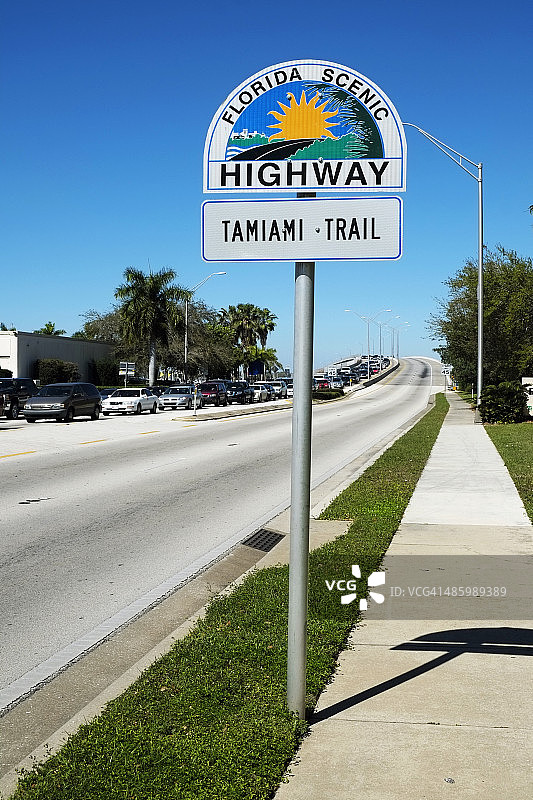 佛罗里达风景公路标志图片素材