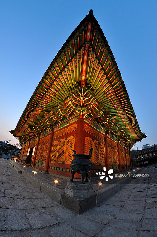 德寿宫的蓝色时刻图片素材