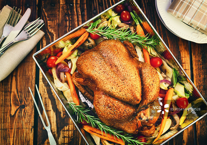 烤火鸡图片素材