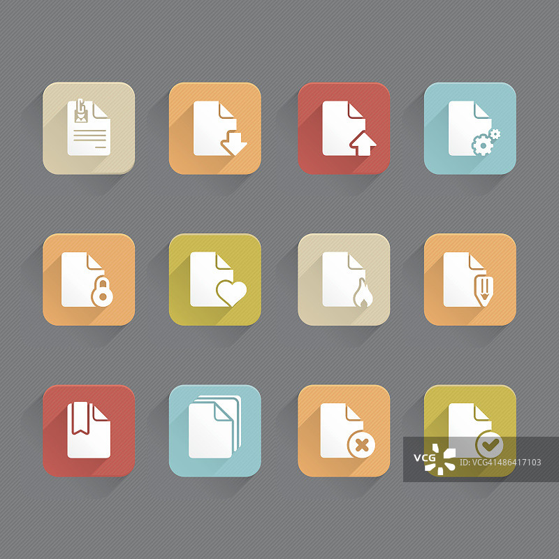 线性图标 - 文档图片素材