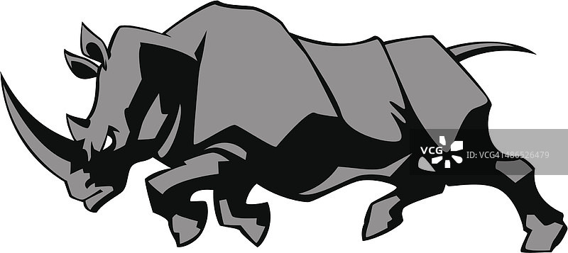 充电犀牛图案图片素材