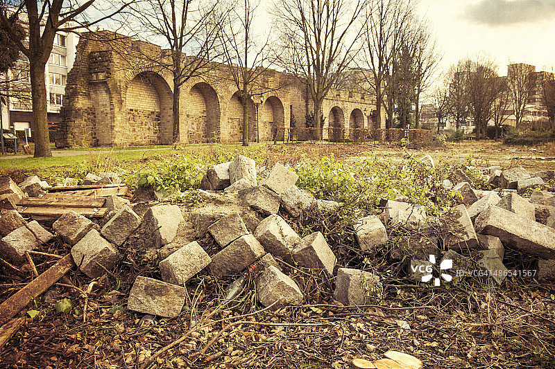 杜伊斯堡城墙遗址风光图片素材