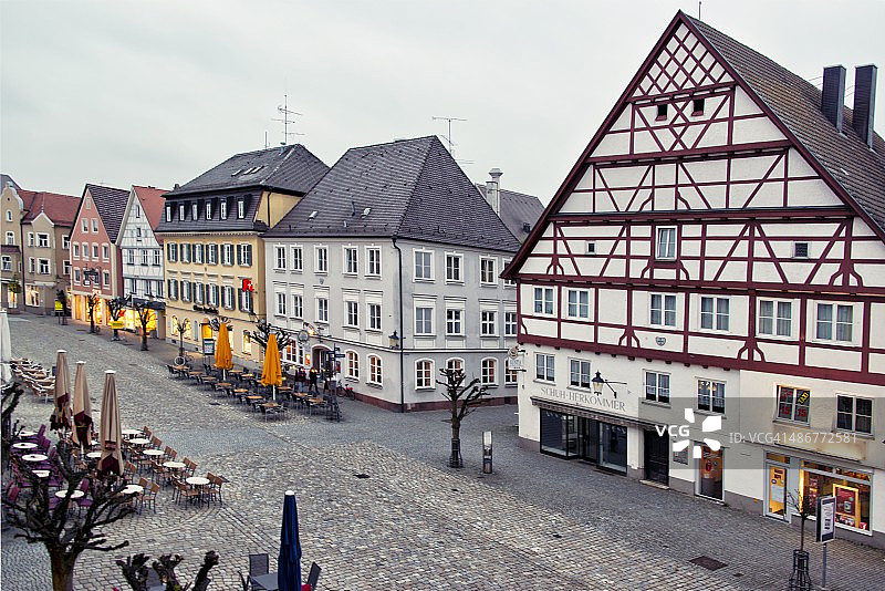 金茨堡中世纪城市风光图片素材