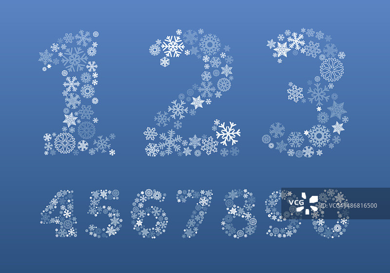 圣诞节主题雪花数字图片素材