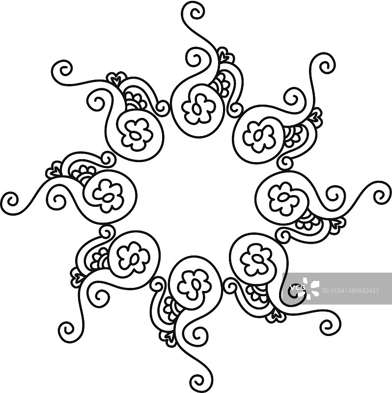 海娜手绘边框图片素材