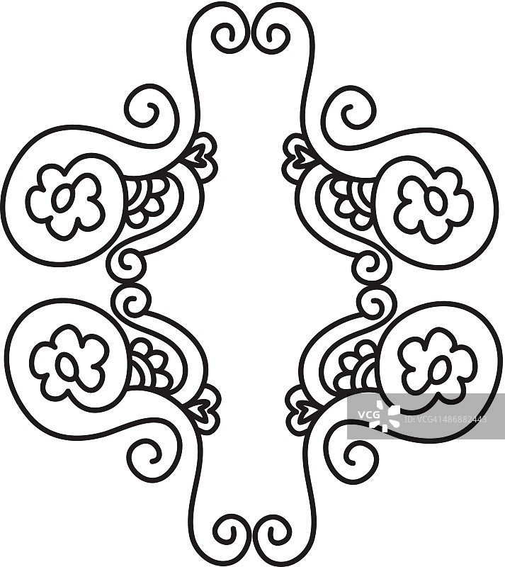 海娜手绘边框图片素材