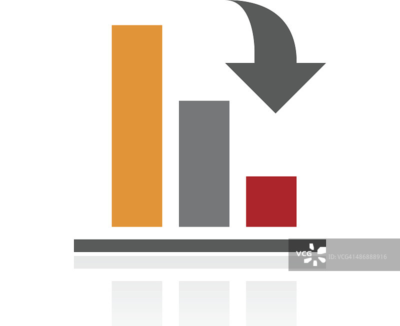 条形图图标上的白色背景。图片素材