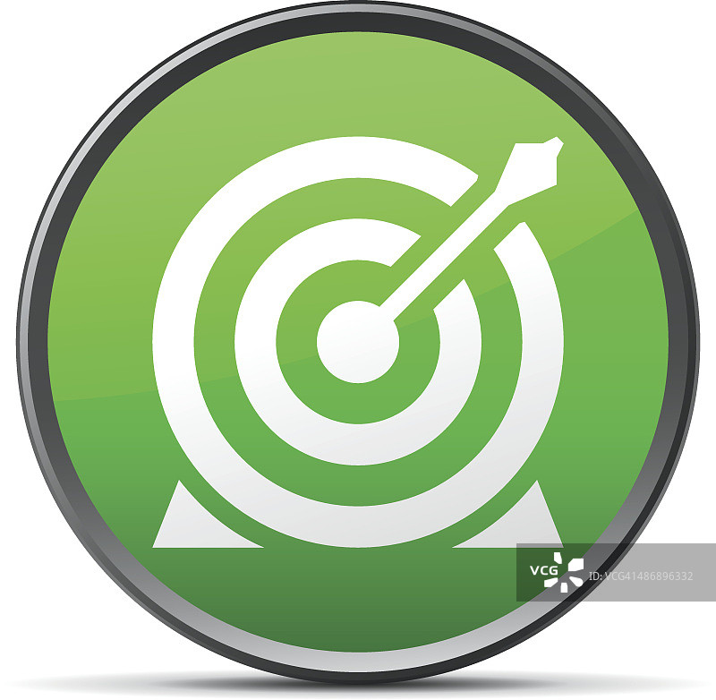圆形按钮上的目标图标图片素材