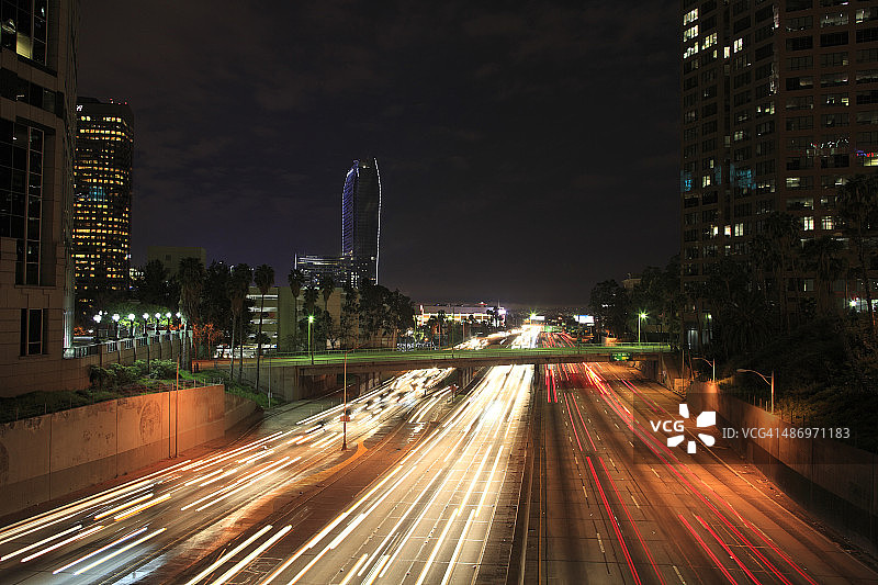 洛杉矶110号公路市中心路段图片素材