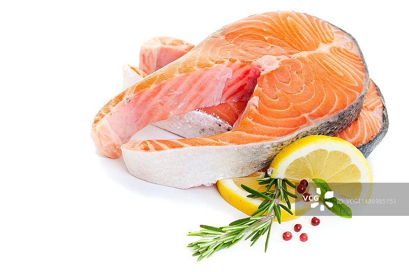 新鲜的三文鱼图片素材