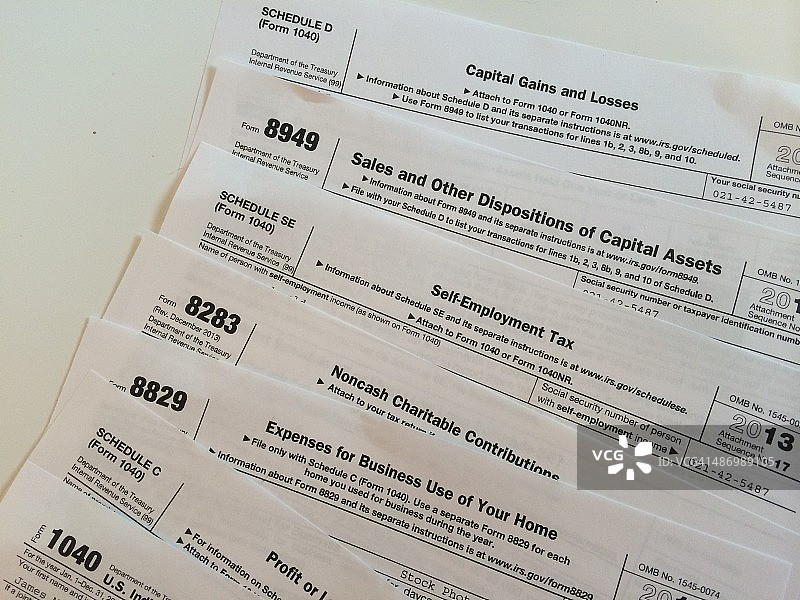 美国报税日图片素材