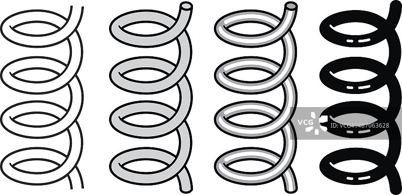 弹簧、线圈矢量插图图片素材