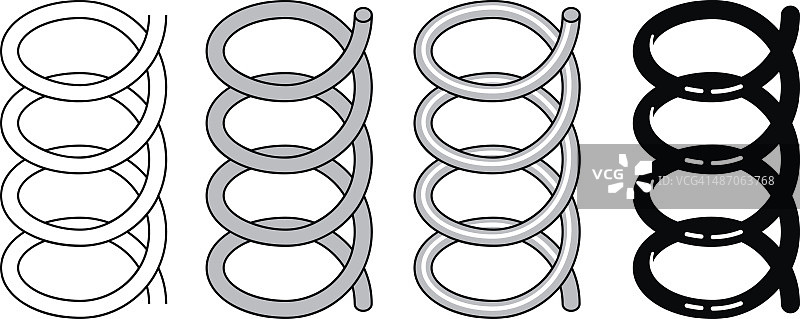 春天，环状或线圈插图图片素材